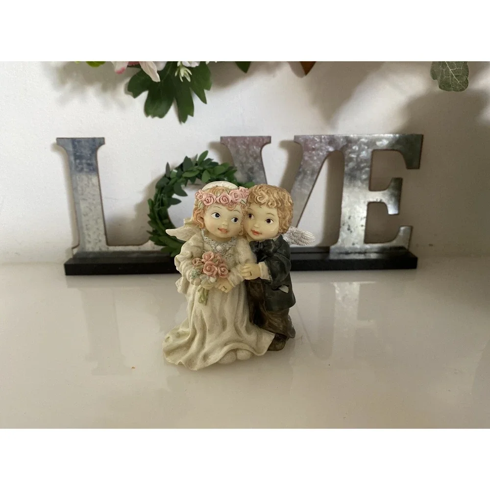 Ganz 95' Wedding‎ Cake Topper Bride & Groom Bless This Marriage Figure G4456 Vtg